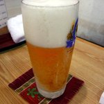 鮨・あつ賀 - 泡の多いビール