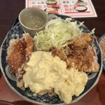 お食事処　萬揚げとん福天 - チキン南蛮定食3個❗️