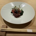 鮨 一二郎 - マグロの漬です♪このお料理からスタートしました。