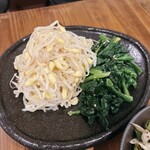 韓国家庭料理 かしわら - ナムル盛り合わせ