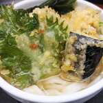 うどん万福 - 野菜天うどん麺小盛