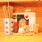 らぁめん 一福 - 卓上常備。