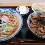 Michi naka - ミニうどん&ミニ焼肉丼