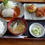 Pierre - から揚げ+ﾊﾝﾊﾞｰｸﾞ　　 1060円