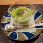 Restaurant つじ川 - 千葉県産蛤と空豆の茶碗蒸し？
