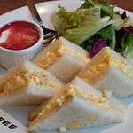 高木珈琲 盛岡MOSSビル店 - モーニングセレクト・エッグサンドイッチ４個セット594円