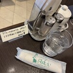 葦 - おしぼりとお水