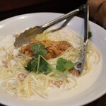 地酒だいにんぐやす - うにクリームパスタ