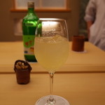 銀座 小十 - 柚子ソーダ割り 2014.12.2x