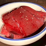 きのこの里 鈴加園 - 鹿の心臓（ハツ）をサービスでいただきました！これも美味しい！