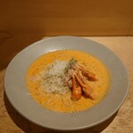 やまねや 生パスタ研究所 - 蟹トマトクリーム