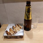 麺屋 聖 - 瓶ビール 鶏餃子