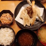 天ぷら さいとう - さいとう盛り合わせ銀&いかの塩辛&お食事セット
