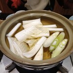 やっちろ - 豚しゃぶは最初に長ネギ、白菜を