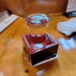 樽見 - 酒正1合。枡からこぼすのがデフォ。