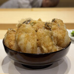 神楽桟 - 牡蠣天丼（特上）¥2500