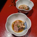 博多水炊き・鶏すき鍋 西新初喜 - つきだし