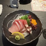 ふりこ亭 - 刺身三点盛り