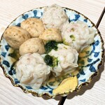 貝・刺身専門店しらはら - 海鮮焼売2個548円×2、がんもどき2個328円×2