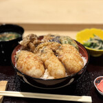 神楽桟 - 牡蠣天丼¥2000