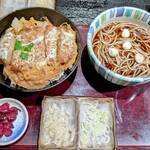 北前そば高田屋 - 温ごまそばとかつ丼のセット￥1300