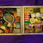 神楽坂 石かわ - 石かわ ”おせち” 2015（右：一の重 左：二の重） 2014.12.3x