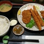 定食や - ミックスフライ定食（９３０円）です。２０１４年１１月