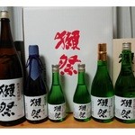 『獺祭』純米大吟醸 磨き二割三分 720ml、磨き三割九分 720ml、磨き５０の1800ml,720ml,300mlの３種６本～♪(^o^)丿