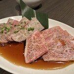 焼肉酒家 李苑 - 和牛特上ロース 和牛特上カルビ