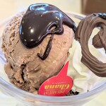 はま寿司 - 先ずは・・半分チョコソースかけたのｗｗきゃーーーーー♡幸福感(*''▽'')