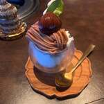 焼肉のMr.青木 - 献上栗のパフェ