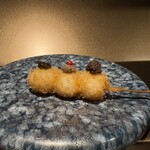 串揚げ キュイジーヌ･ド･オオサカ - うずら半熟卵 キャビア・フォアグラ
      トリュフのせ