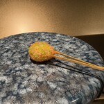 串揚げ キュイジーヌ･ド･オオサカ - 百合根と栗の渋皮煮のコロッケ