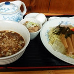 かごや - 豚骨魚介つけ麺 750円