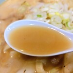 中華園 - 家常麺(手打煮込みそば)のスープ