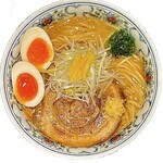 吉岡マグロ節センター - 濃厚蟹味噌味玉入りラーメン