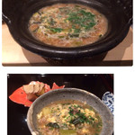 日本料理 晴山 - 鴨ネギ鍋を雑炊に