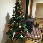 くるるの杜 農村レストラン - 【2014年12月】クリスマスディナーゆえ、暖炉の横にはツリーも有りました。