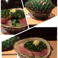 日本料理 晴山 - 氷見の寒ブリに浅葱