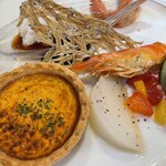 匠 18番館 - カボチャキッシュローレン、タコマリネ、エビカクテル