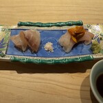 鮨 一二郎 - お造り二種盛りです｡