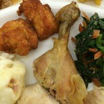 くるるの杜 農村レストラン - 【2014年12月】クリスマスディナーの鶏肉のオーブン焼き、ま、こんなもんかな、的な味わい。