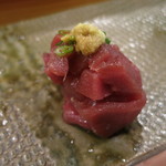 鮨匠 のむら - 追加したマグロの漬け。このスタイルは面白い！