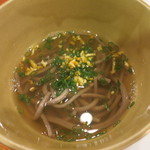 鮨匠 のむら - 年末スペシャルの手打ちそば。柚子の香りがいい！