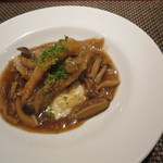 コントワール ミサゴ - 魚料理：甘鯛のグリル、松茸の餡かけソース、リゾット2