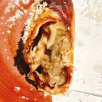 大和の料理店 - ポルチーニ茸・色々きのこ・ササミのクリーム揚げ春巻き
めっちゃきのこ！ちゃんとササミ！