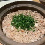 吉祥じ 和こん - カニと蟹味噌の炊き込みご飯　残りをおにぎりでお持ち帰り
