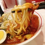 蒙古タンメン中本 - 平日開店10分前にも関わらず、9人並びのまさかの階段下。
仕事前に行ったので、遅刻する訳に行かず、お腹いっぱいとか言ってられない(^^;; 意地で完食…
美味しかったけど、やっぱ汁ありがいいナ。