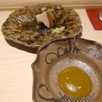 鮨 むらやま - 蒸し鮑と肝ソース