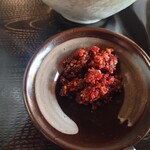 田舎うどん てつ - 自家製うま辛味、アップで